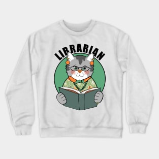 Librarian Cat Lady Crewneck Sweatshirt